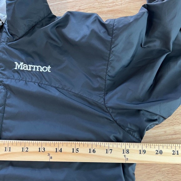 Marmot Windbreaker Lightweight Zip Up Jacket Lined Black Womens Size Medium - Picture 11 of 12